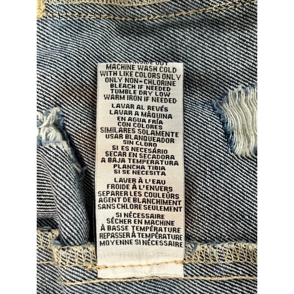 BBJ Los Angeles Distressed Cropped Denim Jacket, Size: M - Picture 8 of 8